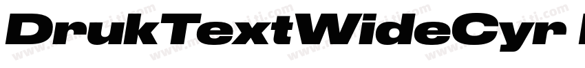 DrukTextWideCyr Heavy字体转换